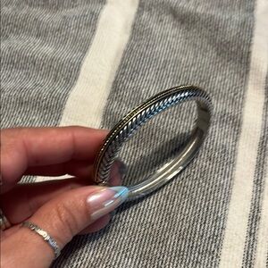 Silver and Gold Bangle Bracelet